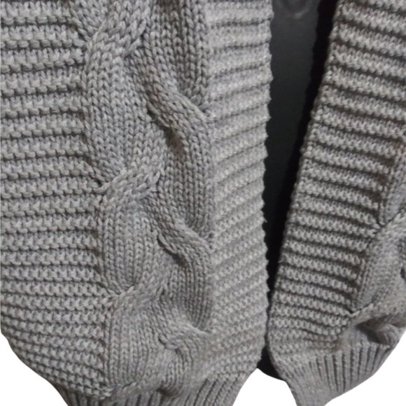 SOLD!!! Oversized Chunky Open Front Cardigan Sweaters Cable Knit Size M - Picture 12 of 16